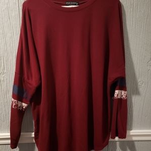 Red long sleeve Varsity shirt